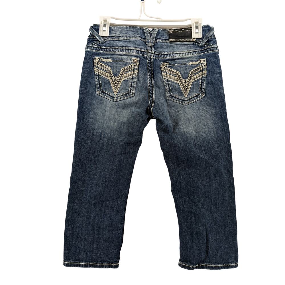 Vigoss The Chelsea Capri Jeans 1 Blue W29 L19 Thick Stitching Straight Leg Denim